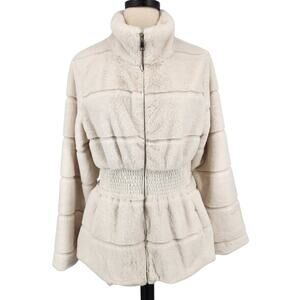 Cavalini Faux Fur Coat – Size Medium - Warm Soft Cozy Romantic Chic